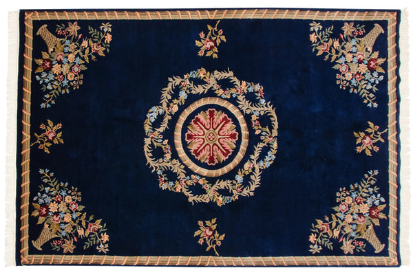 6x9 Vintage Indian Aubusson Design Carpet // ONH Item mc002288 Image 1