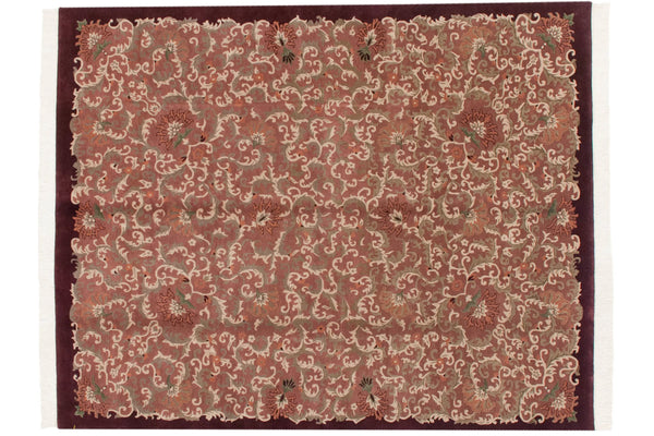 8x10 Vintage Contemporary Indian European Design Carpet // ONH Item mc002289