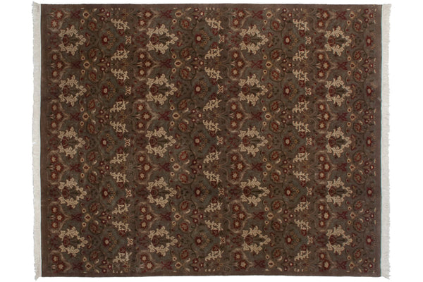 8x10 Vintage Indian Damask Design Carpet // ONH Item mc002291