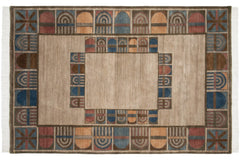 6x9 Indian Abstract Design Carpet // ONH Item mc002292 Image 12
