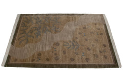6x9 Indian Folk Art Design Carpet // ONH Item mc002293 Image 2