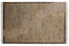 6x9 Indian Folk Art Design Carpet // ONH Item mc002293