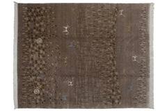 8x10 Indian Folk Art Design Carpet // ONH Item mc002294