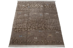 8x10 Indian Folk Art Design Carpet // ONH Item mc002294 Image 10