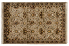 6x9 Vintage Indian William Morris Design Carpet // ONH Item mc002295