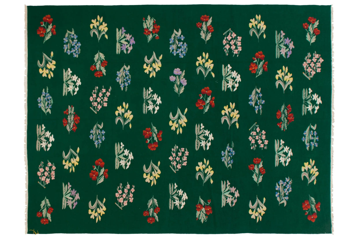 9x12 Vintage Romanian Kilim Carpet // ONH Item mc002296