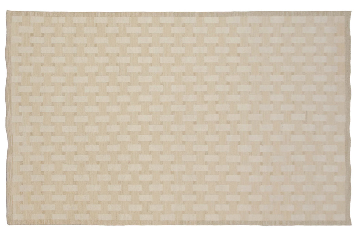 5x8 Modern Indian Basketweave Soumac Design Carpet // ONH Item mc002305