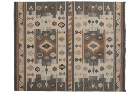 8x10 Geometric Indian Soumac Design Carpet // ONH Item mc002307