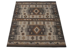 8x10 Geometric Indian Soumac Design Carpet // ONH Item mc002307 Image 9