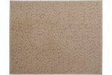 Contemporary Indian Soumac design carpet with allover beige and ivory leaf pattern, 7'10