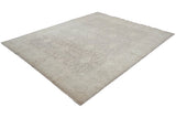 Peshawar carpet with subtle tone-on-tone shield medallion and geometric lattice pattern.