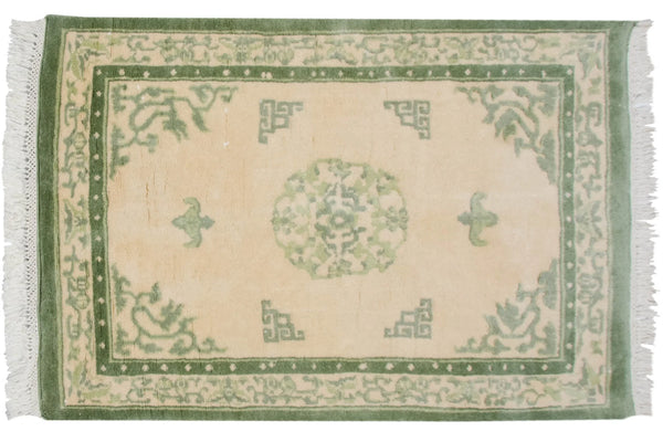 4x6 Vintage Indian Peking Design Rug // ONH Item mc002315