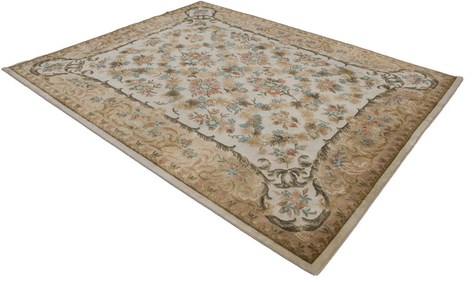 8x10 Vintage Contemporary Indian Savonnerie Design Carpet // ONH Item mc002316 Image 1