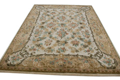 8x10 Vintage Contemporary Indian Savonnerie Design Carpet // ONH Item mc002316 Image 5