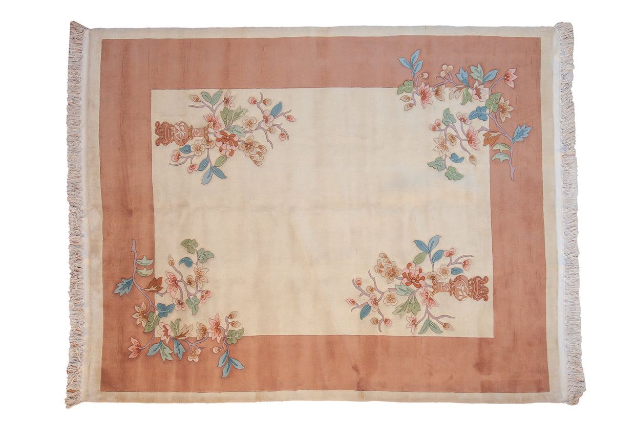 8x10 Vintage Distressed Oushak Carpet // ONH Item mc002330