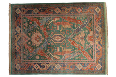 8.5x12 Vintage Tea Washed Indian Caucasian Design Carpet // ONH Item mc002331
