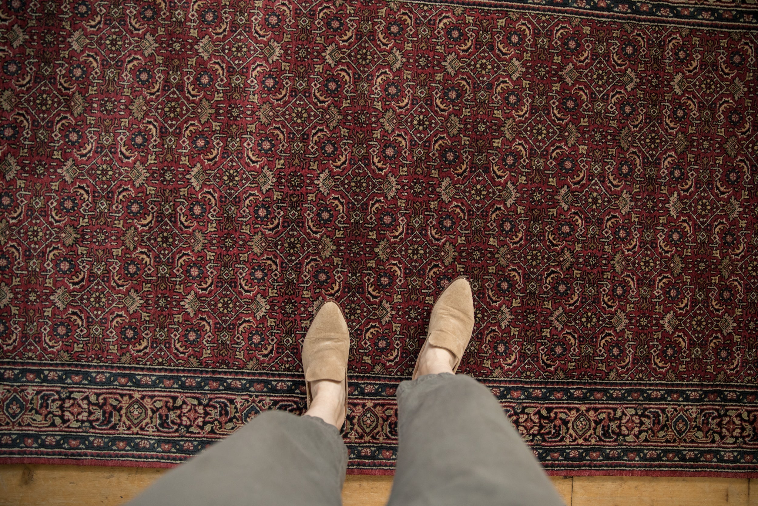 Fine Indian Bijar Design Rug Runner // ONH Item: mc002335, Image 1