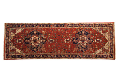 4x12 Indian Heriz Design Rug Runner