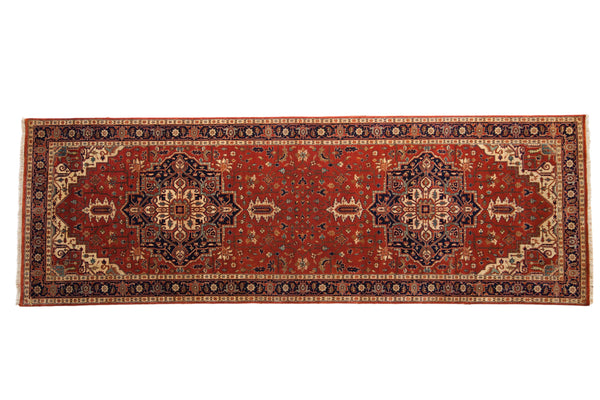 Indian Heriz Design Rug Runner // ONH Item: mc002337