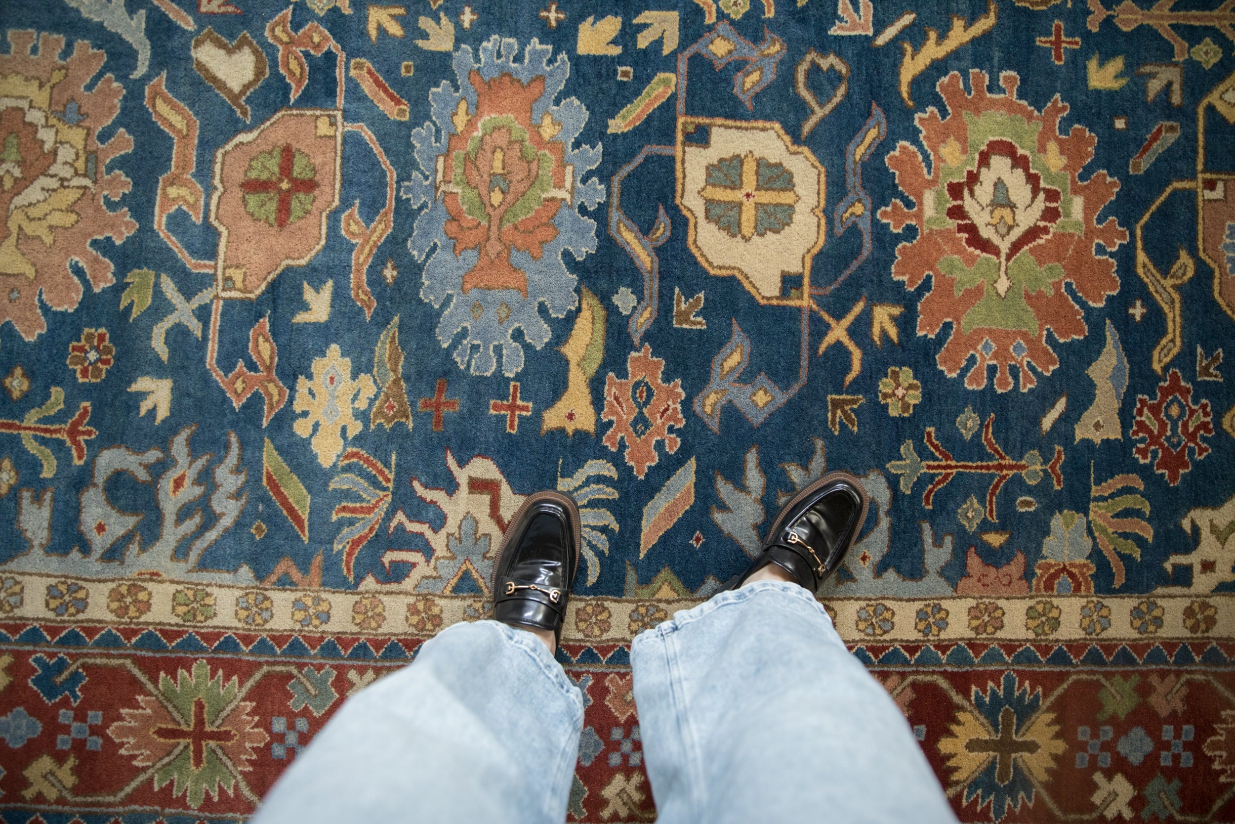 Vintage Indian Bijar Design Carpet // ONH Item: mc002339, Image 1