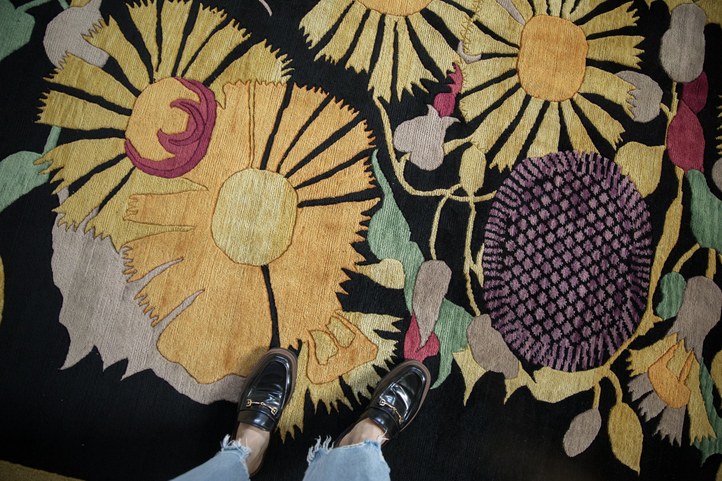 Vintage Indian Art Deco Design Carpet // ONH Item: mc002341, Image 1