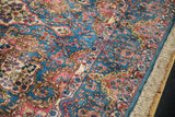 Original side cord selvage and plush, even pile of a vintage Kerman rug runner.