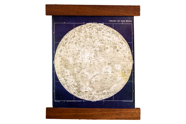 Mini Moon Chart Art Print Canvas Navy and Ivory // ONH Item 3323