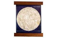Mini Moon Chart Art Print Canvas Navy and Ivory // ONH Item 3323