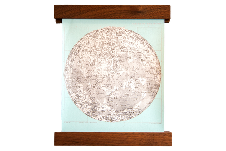 Mini Moon Chart Art Print Canvas Light Aqua // ONH Item 3321