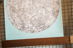 Mini Moon Chart Art Print Canvas Light Aqua // ONH Item 3321 Image 2