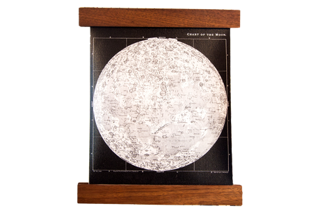 Mini Moon Chart Art Print Canvas Black and White // ONH Item 3320