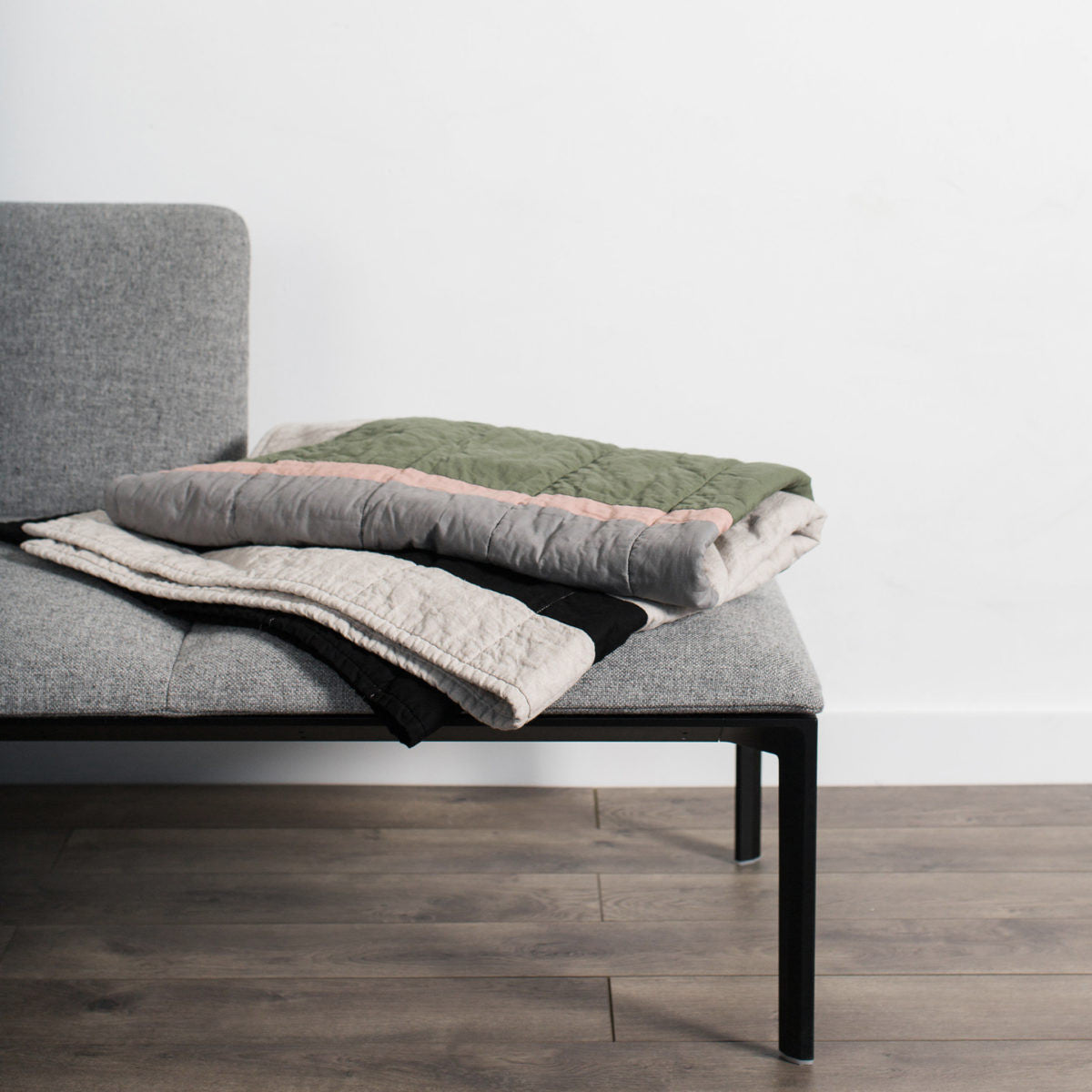 Made in USA Louise Gray Quilt No. 8 // ONH Item nh00234 Image 1