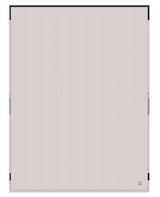 Louise Gray No. 8 Quilt design: light tan vertical panels, subtle edge colors, LG logo.
