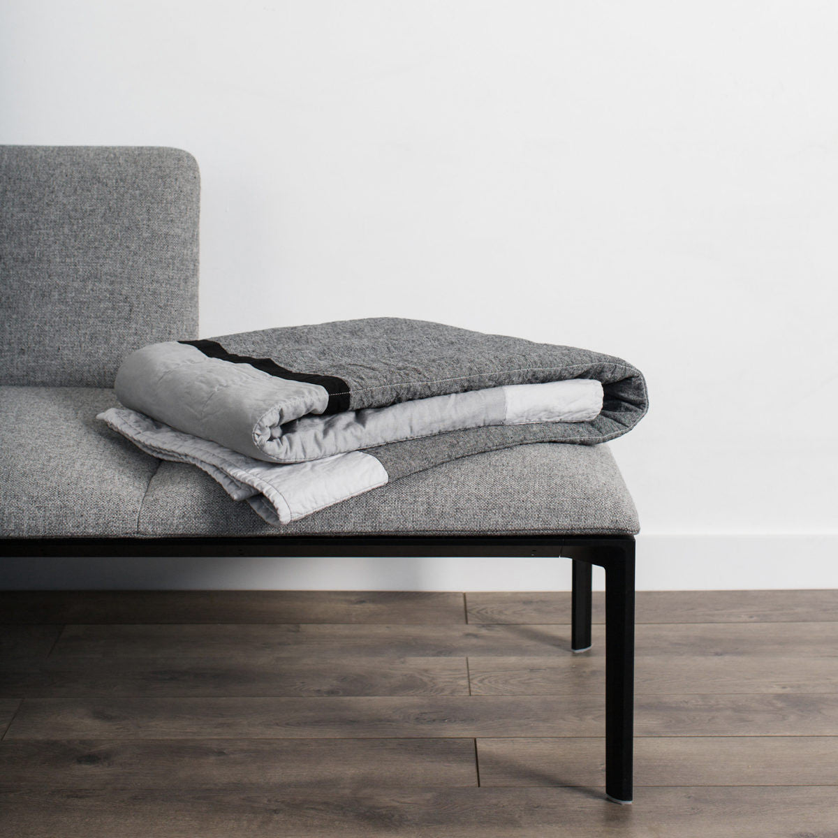 Made in USA Louise Gray Quilt No. 9 // ONH Item nh00235 Image 1