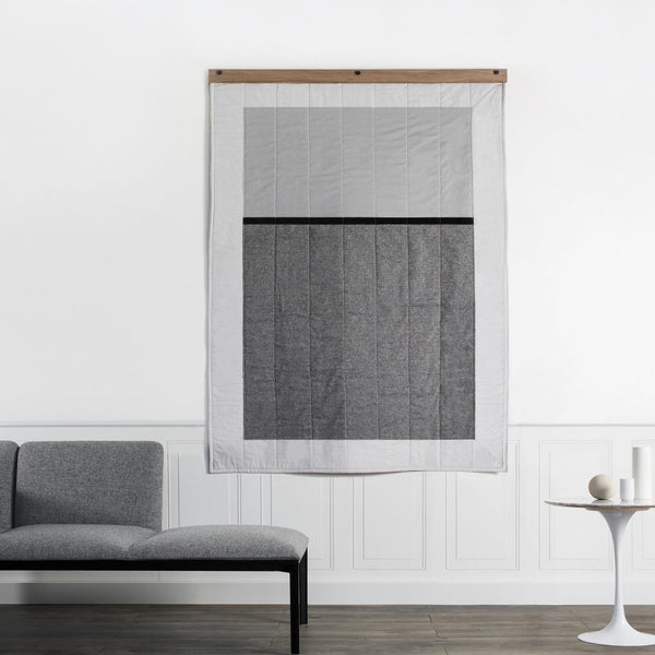 Made in USA Louise Gray Quilt No. 9 // ONH Item nh00235