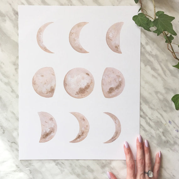 Katelyn Morse Moon Phases Art Print 11x14 // ONH Item 7049 Image 2
