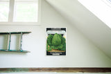 Vintage Cabbage Seed Packet Birchwood Wall Art with early 20th century green cabbage graphic, 12x17.