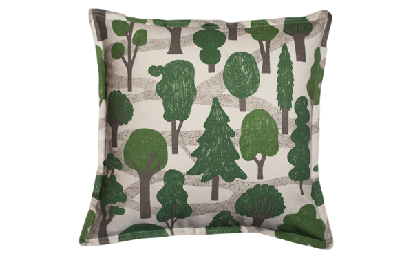 Made in USA Woodland Pillow in Green and Grey // ONH Item nh00214