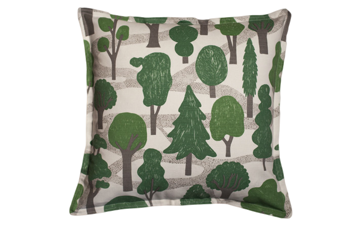Made in USA Woodland Pillow in Green and Grey // ONH Item nh00214