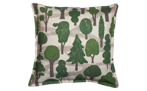 Made in USA Woodland Pillow in Green and Grey