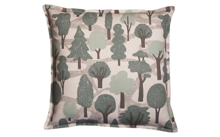 Made in USA Woodland Pillow in Blue and Grey // ONH Item nh00216