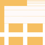Abstract graphic art showcasing mustard yellow and white intersecting rectangular shapes.
