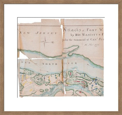 18th Century Antique Map of NJ Revival with Oak Frame :: Reproduction ...