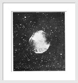 Late 19th century Dumb-bell Nebula revival print, framed 38x38 inches.