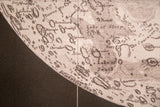 Detailed black and white Moon Chart section with intricate lunar features and labels.