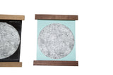 Comparison of mint moon chart with walnut rods and black chart with light wood.