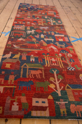 2x7 New Tibetan Folk Art Rug Runner // ONH Item QM001105 Image 1