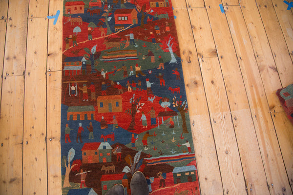 2.5x6 New Tibetan Folk Art Rug Runner // ONH Item QM001106 Image 1