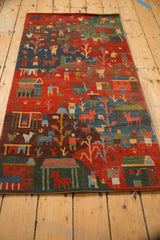 2.5x5 New Tibetan Folk Art Rug Runner // ONH Item qm001107 Image 2