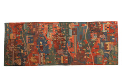 2.5x7 New Tibetan Folk Art Rug Runner // ONH Item qm001109